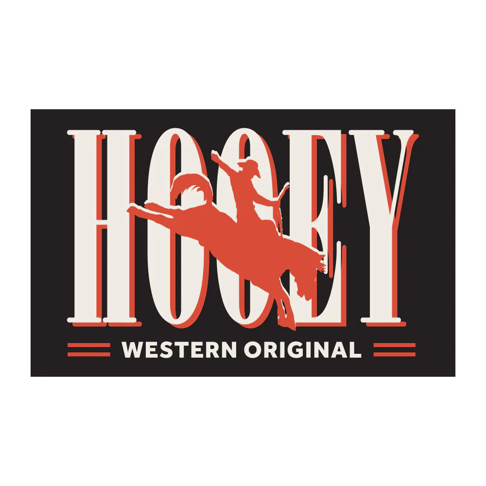 Hooey Wild Ride Decal Black/Red/White