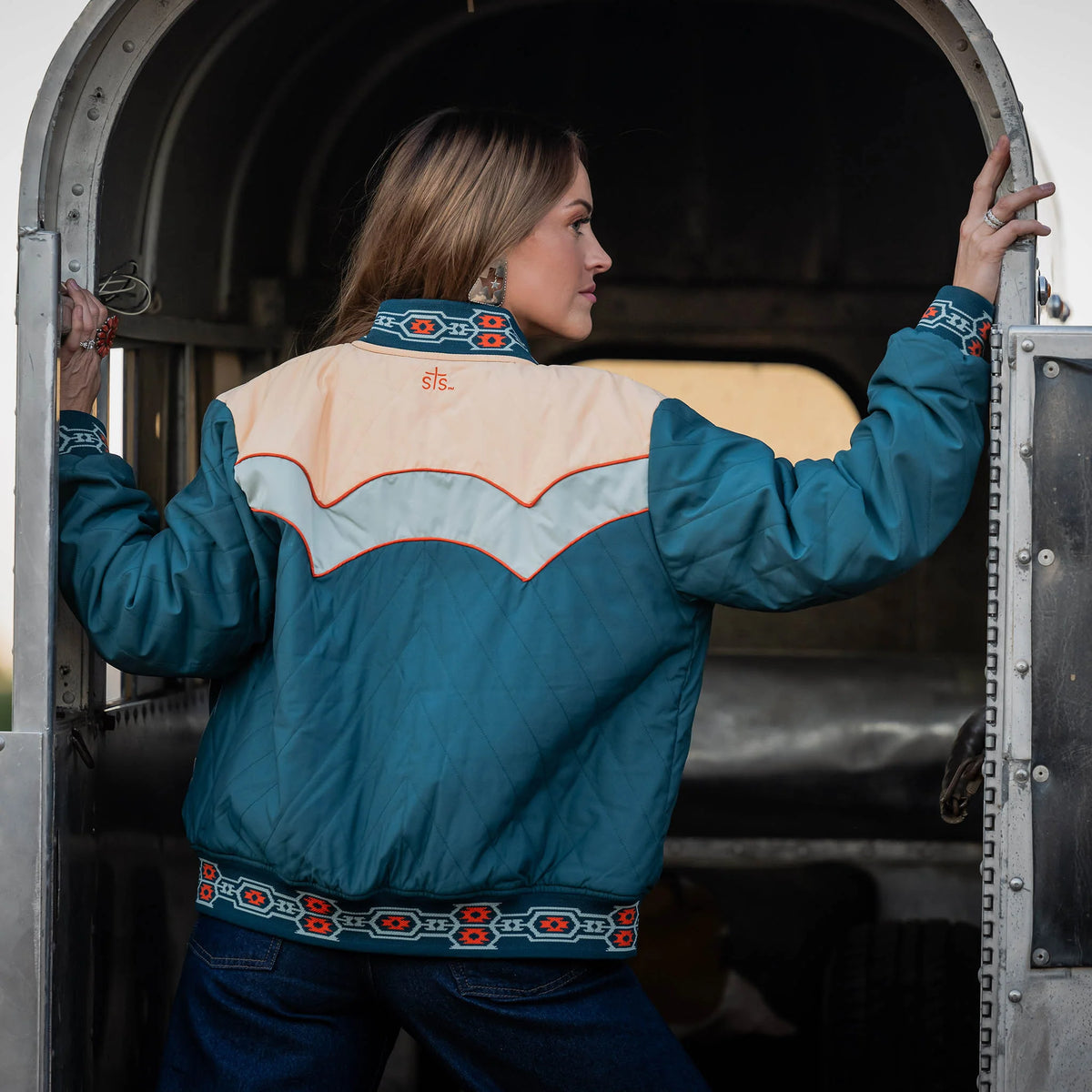 STS Ranchwear Women's Salinas Bomber Jacket in Teal