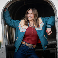 STS Ranchwear Women's Salinas Bomber Jacket in Teal