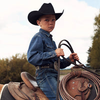Stetson Youth Giddy Up Wool Felt Cowboy Hat in Black