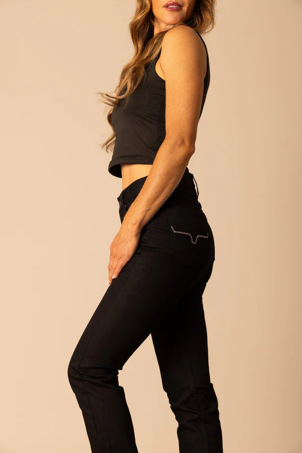 Kimes Ranch Women's Sarah High Rise Slim Boot Cut Jean in Black