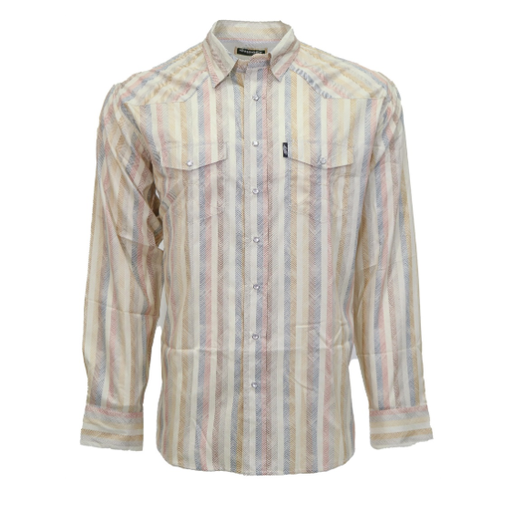 Hooey Men's L/S Sol Baja Stripe Western Snap Shirt in Cream