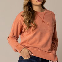 Kimes Ranch Women's Gina Western Crewneck Sweatshirt in Muted Red