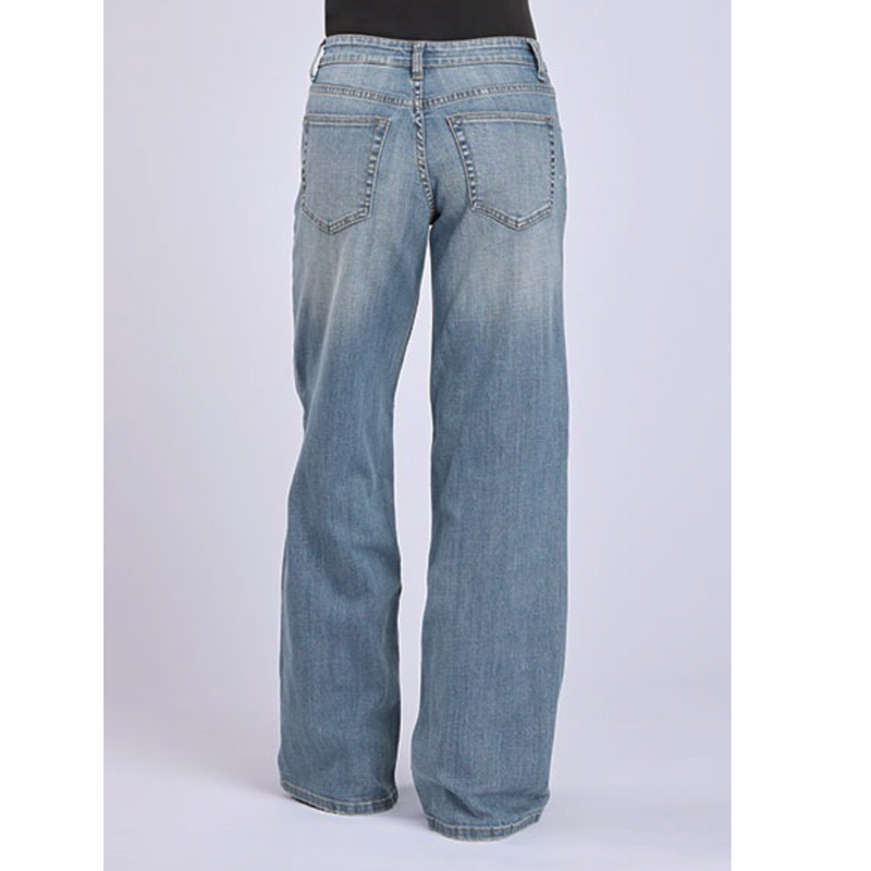 Stetson Women's No. 675 Mid Rise Wide Leg Jean in Light Wash