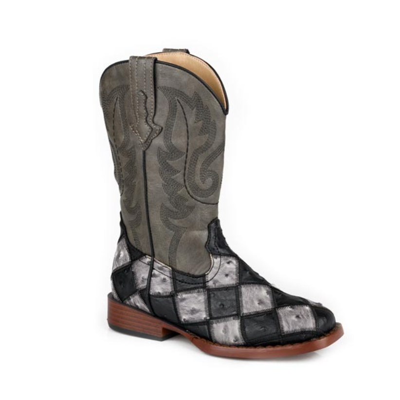 Roper Kids Bird Blocks in Black and Grey