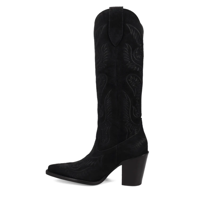 Dingo Women's Elvita Suede Leather Boot in Black