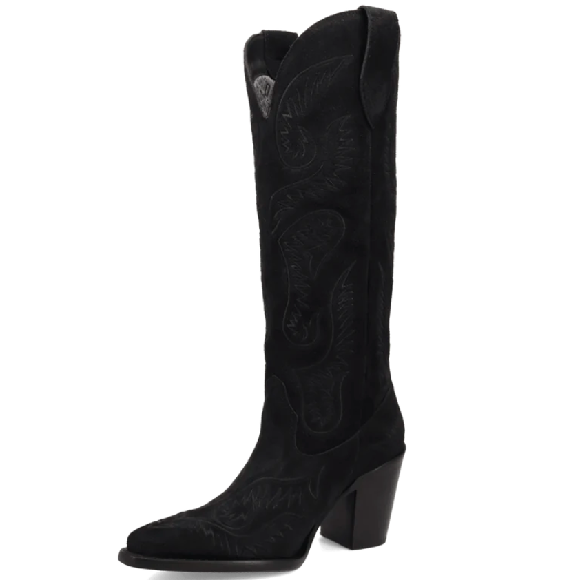 Dingo Women's Elvita Suede Leather Boot in Black