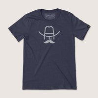 Cowboy Cool "Hank" Graphic Logo Tee in Midnight Navy