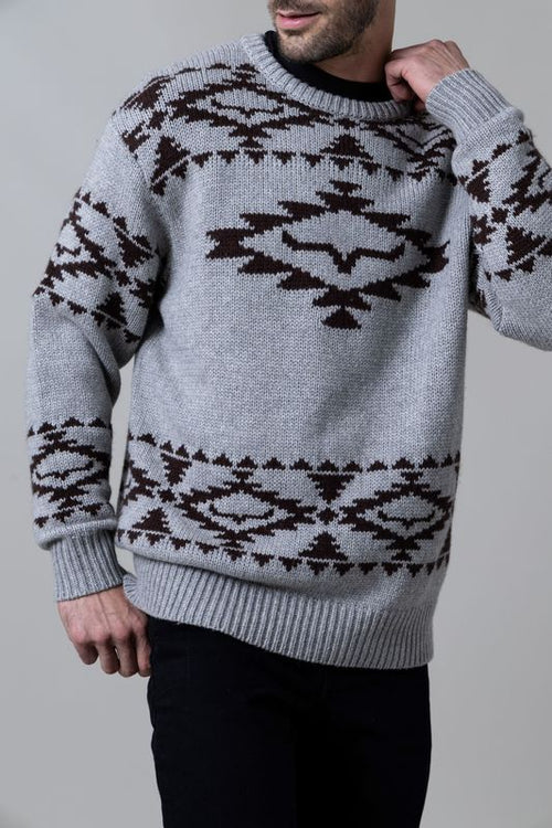 Kimes Ranch Men's Mescalero Crew Sweater in Grey Heather