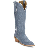 Tony Lama Women's Liz 15" Western Boot in Cornflower Suede