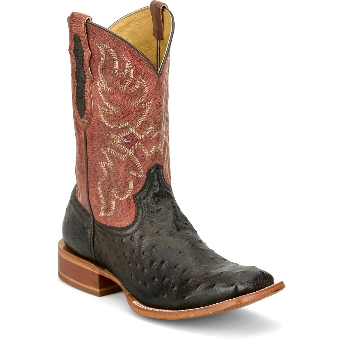 Tony Lama Men's Blaine Ostrich Western Boot in Chocolate