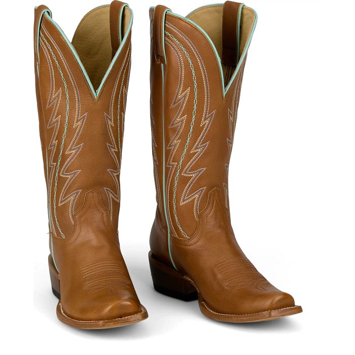 Tony Lama Women's Hallie Western Boot in Tawny Brown Cowhide