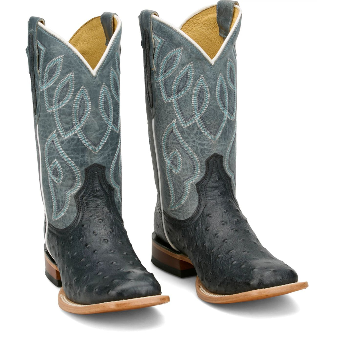 Tony Lama Women's Cheyenne Ostrich Western Boot in Grey