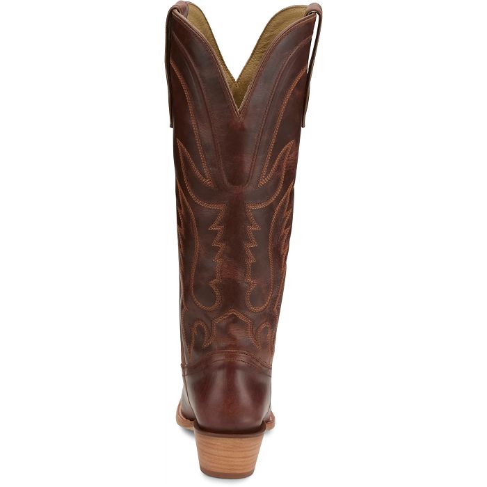 Tony Lama Women's Jess 15" Western Boot in Cognac Goat