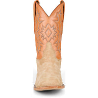 Tony Lama Men's Carlos Sueded Full Quill Ostrich Boot in Tan