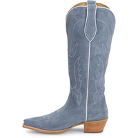 Tony Lama Women's Liz 15" Western Boot in Cornflower Suede