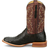 Tony Lama Men's Blaine Ostrich Western Boot in Chocolate