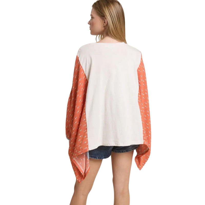 Women's Ride Em' Cowboy Graphic Kaftan Sleeve Top