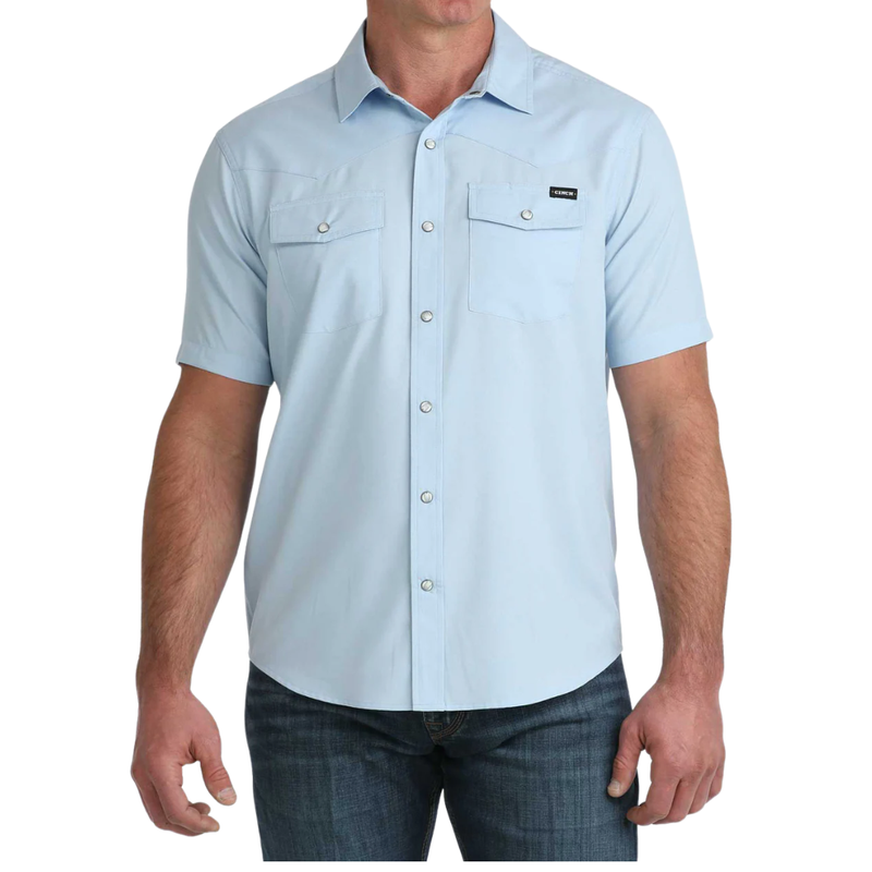 Cinch Men's Camp Shirt in Light Blue