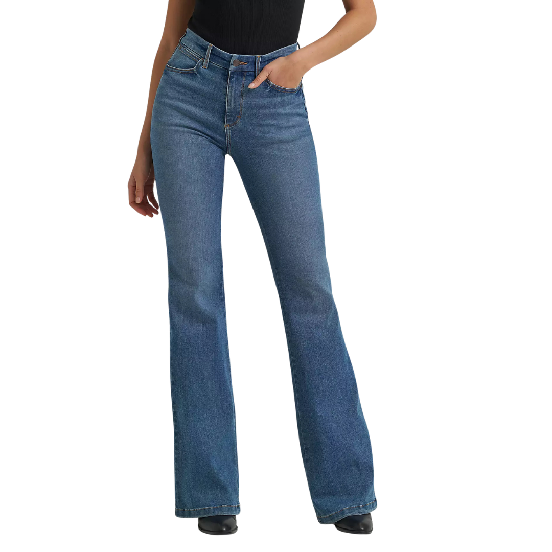 Wrangler Women's Bespoke High Rise Flare Jean in Lara