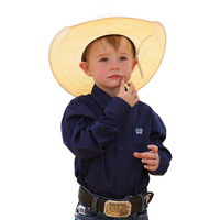 Cinch Baby & Toddler Boy's L/S Solid Button Down Western Shirt in Roy
