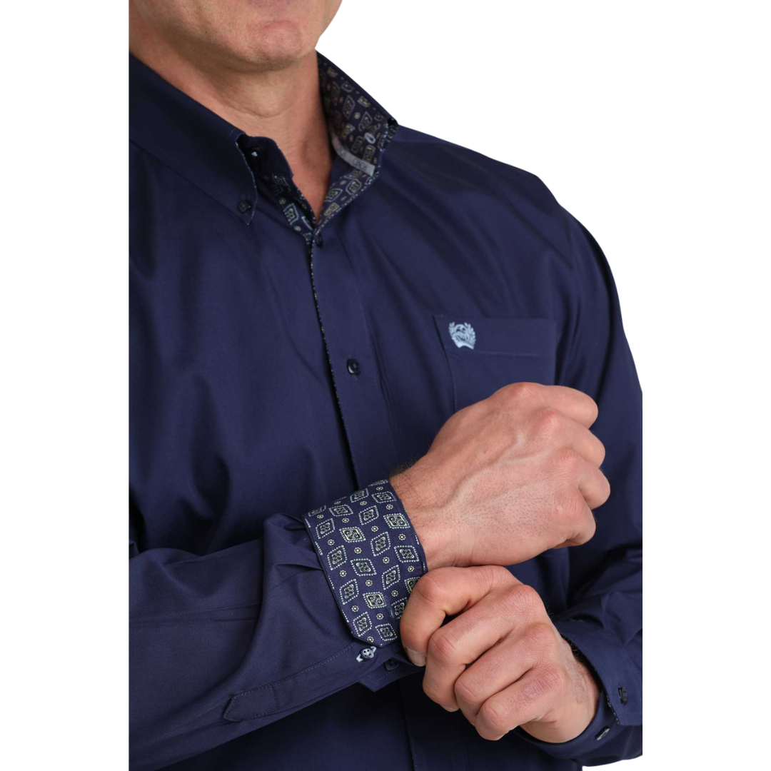 Cinch Men's L/S Classic Fit Button Down Western Shirt in Roy