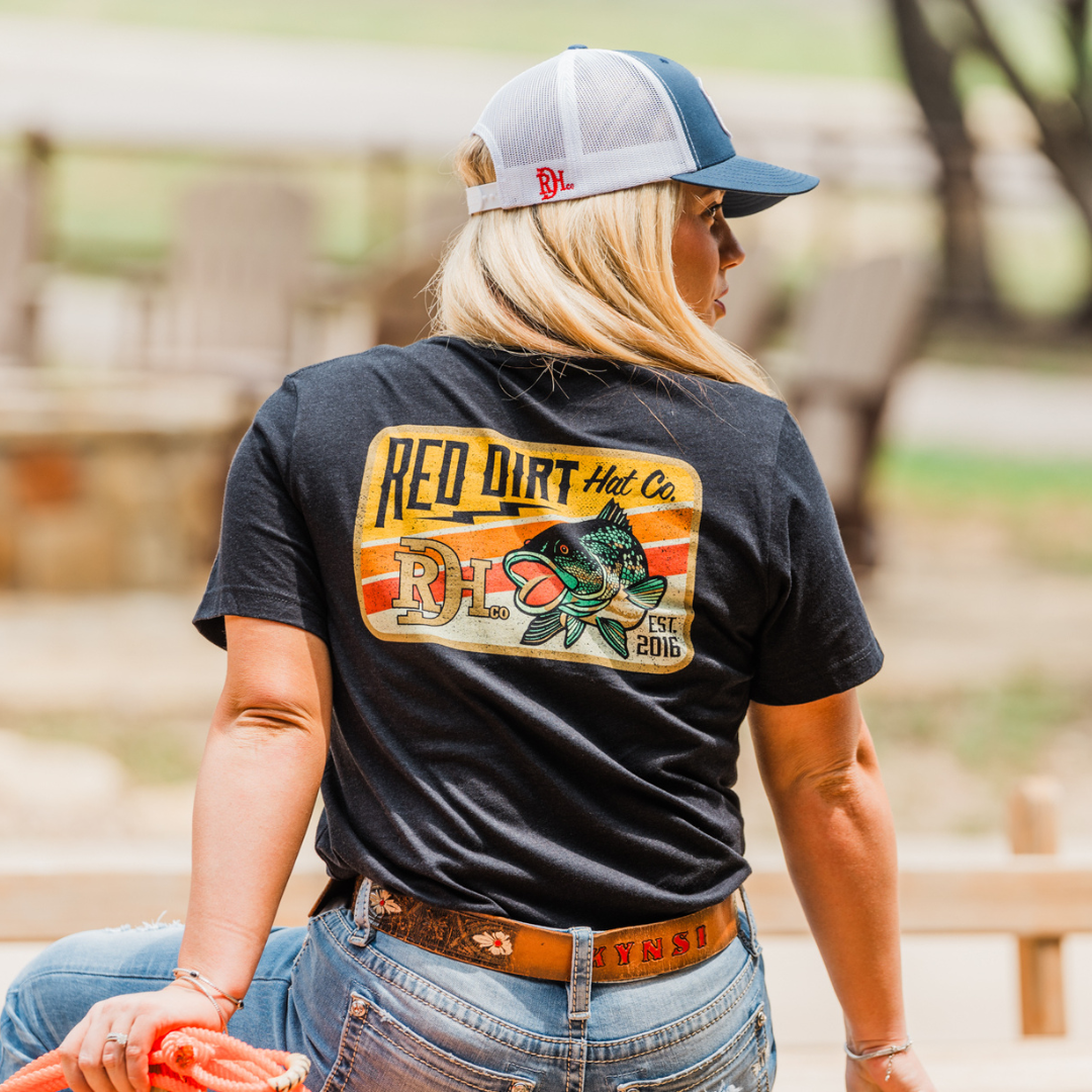 Red Dirt Hat Co. "Bass Lightning" Graphic T-Shirt in Black