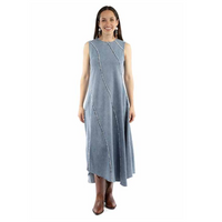 Scully Honey Creek Women's A-Line Maxi Dress in Light Blue