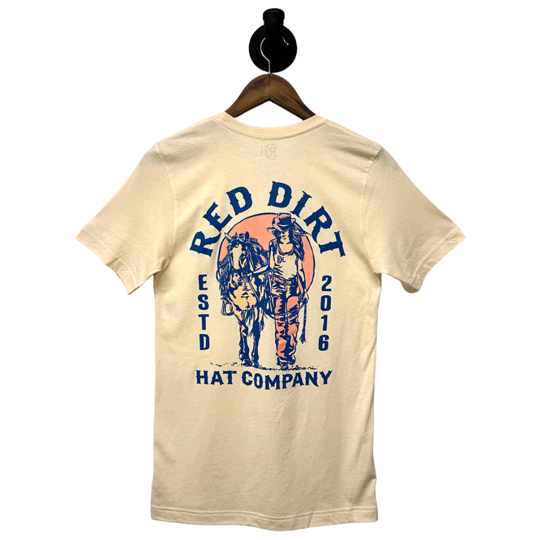 Red Dirt Hat Co. "Lasso & Lace" Graphic T-Shirt in Cream
