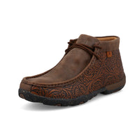 Twisted X Women's Chukka Driving Moc in Brown & Tooled Brown