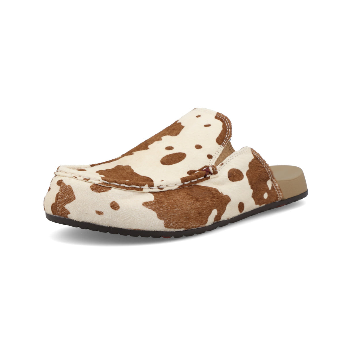 Twisted X Women's Cowhide Mule in Brown and White