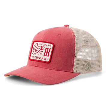 BEX Wyatt Curved Bill Classic Hat in Cranberry/Beige