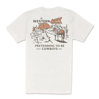 Sendero Provisions Co. Men's "Western Show" Graphic T-Shirt in Vintage White