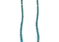 West & Co. Turquoise & Silver Navajo Inspired Pearl Graduated Disc Beaded Necklace