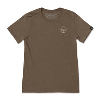 Cowboy Cool "Vintage Beer" Graphic Logo Tee in Heather Brown