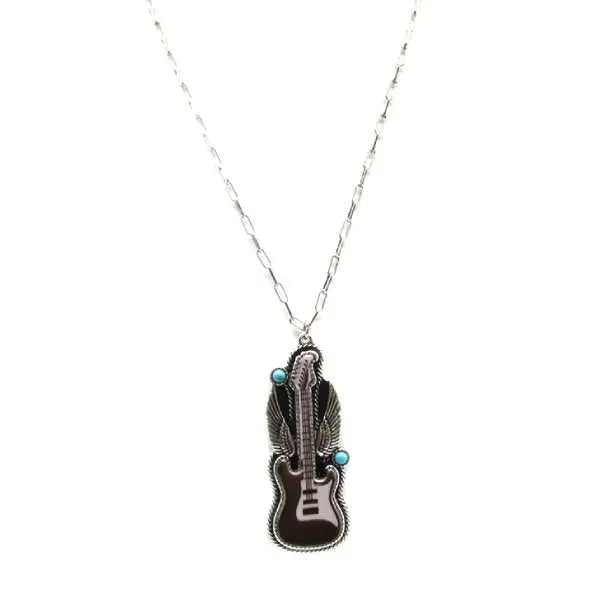 Electric Guitar Pendant Necklace