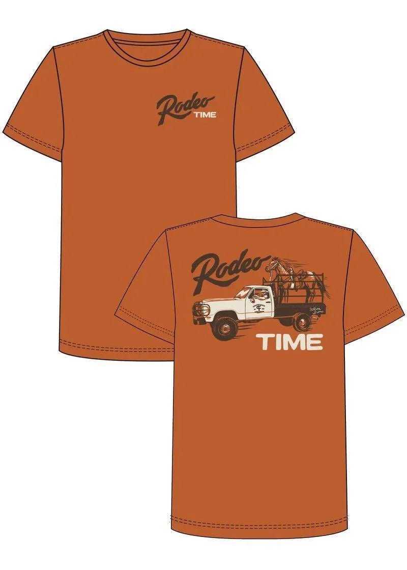 Rock & Roll Denim Dale Brisby Graphic T-Shirt in Rust