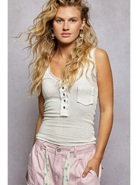 Women's Ribbed Knit V-Neck Tank (Three Colors)