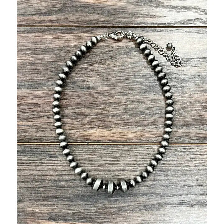 16" Rondelle Navajo Inspired Beaded Necklace