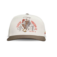 Sendero Provisions Co. "Official Western" Snapback Hat in White & Brown