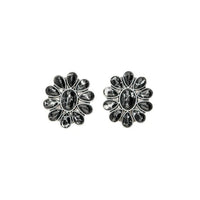 West & Co. Black Flower Cluster Drop Earrings