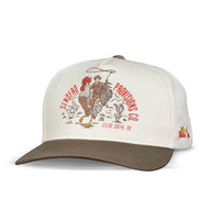 Sendero Provisions Co. "Official Western" Snapback Hat in White & Brown