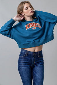 Kimes Ranch Women's Colfax Crew Sweatshirt in Mid Blue