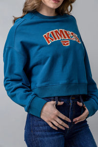 Kimes Ranch Women's Colfax Crew Sweatshirt in Mid Blue