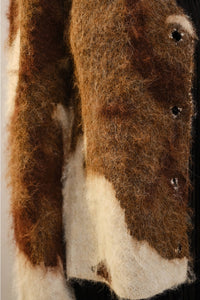 Women's Brushed Cow Print Cardigan