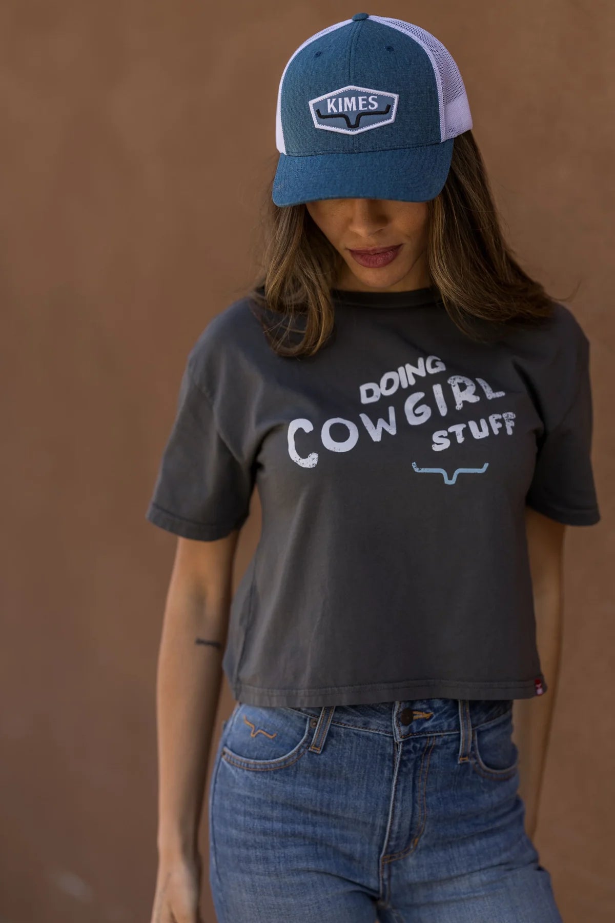 Kimes Ranch Doing Cowgirl Stuff Tee in Pepper