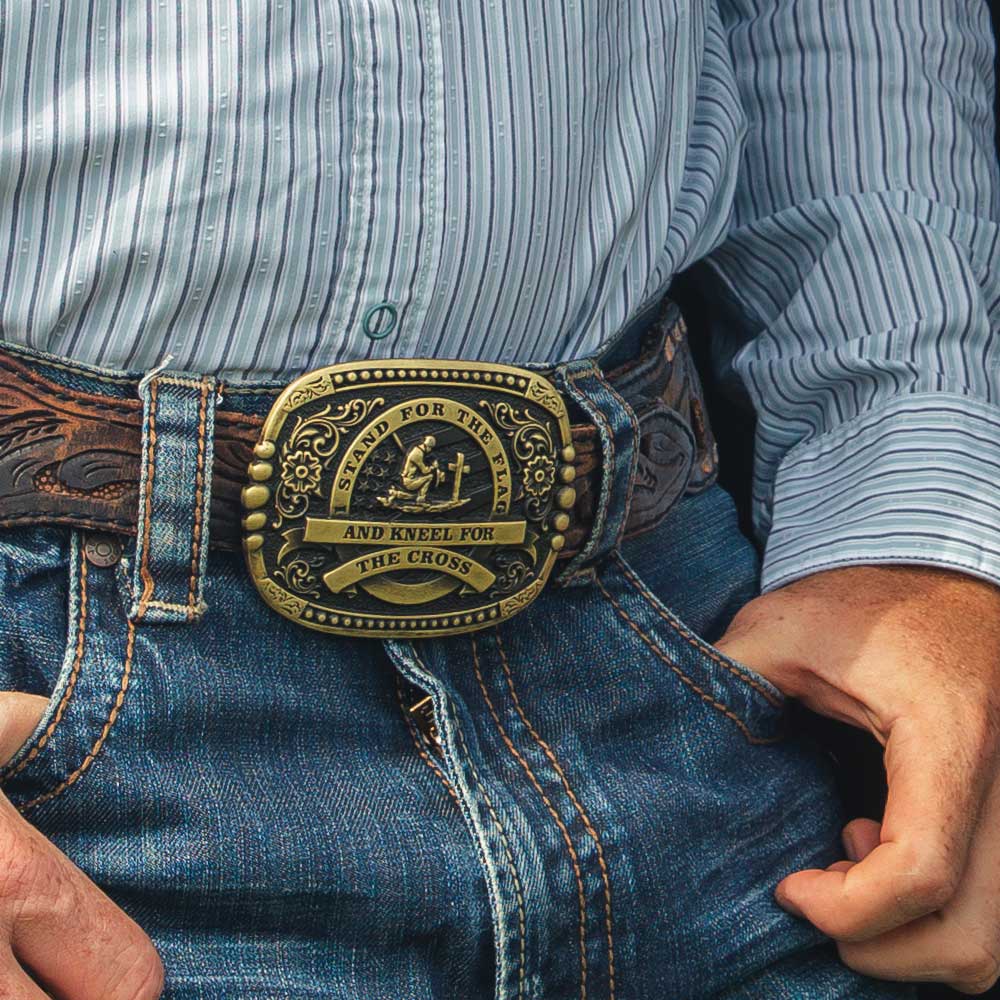 Montana Silversmiths Kneel For The Cross Buckle