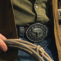 Montana Silversmiths Branded Legacy Longhorn Buckle