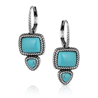 Montana Silversmiths Split Decision Turquoise Earrings