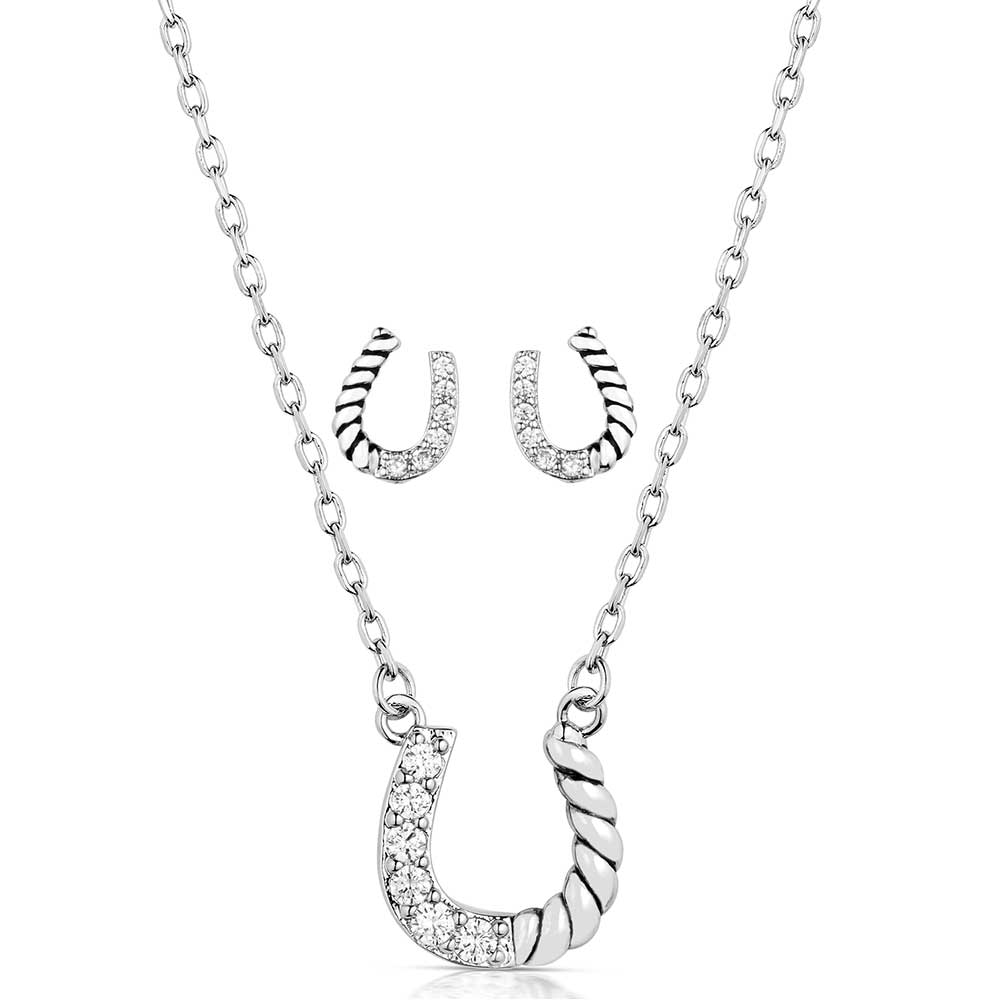 Montana Silversmiths Roping Luck Jewelry Set